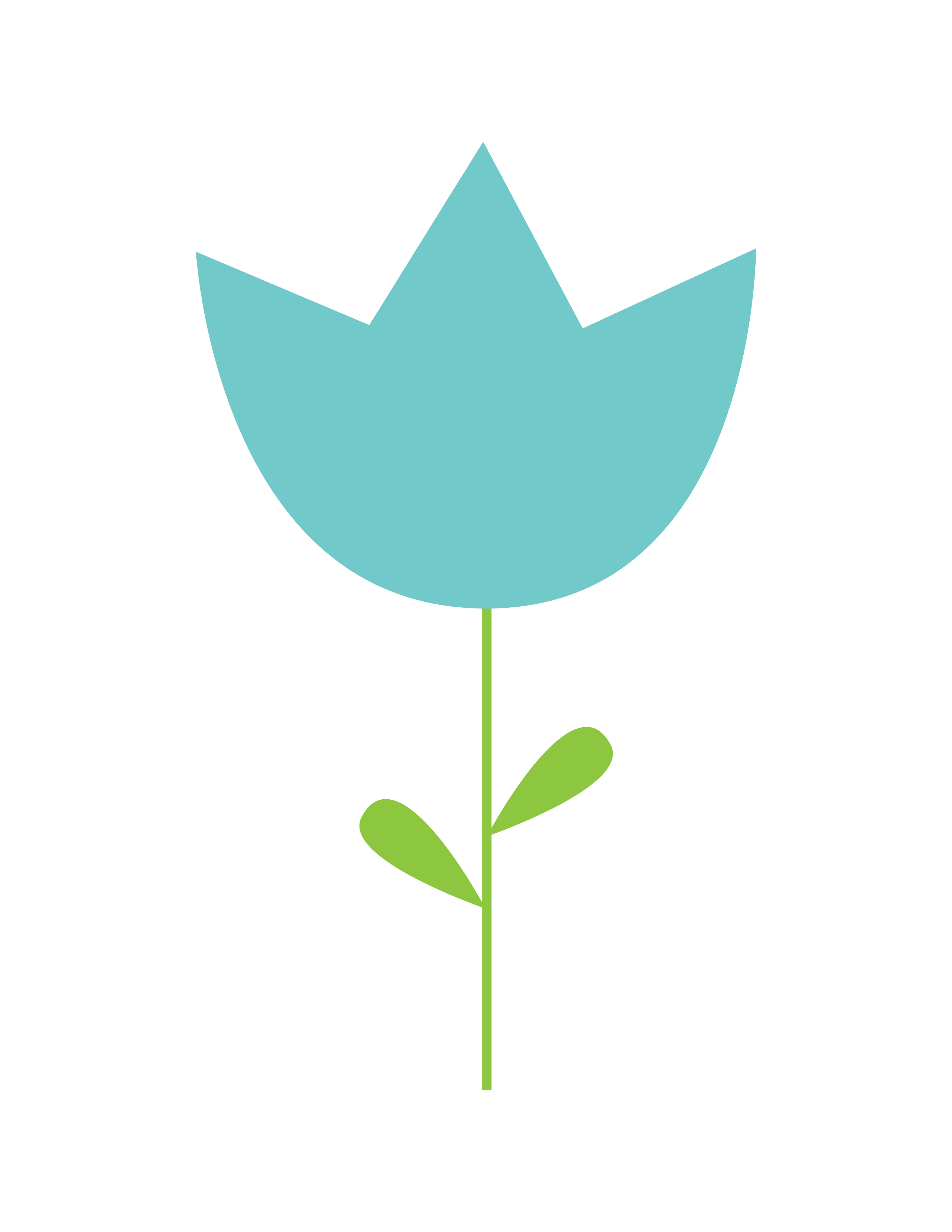 Blume Tulpe türkis